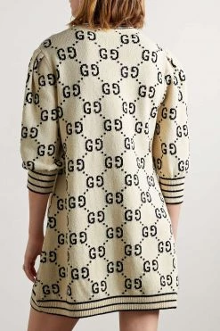 GUCCI Love Parade Minikleid Aus Jacquard-Strick Aus Einer Baumwollmischung ,Creme -Offizielle GUCCI Website w920 q60 335