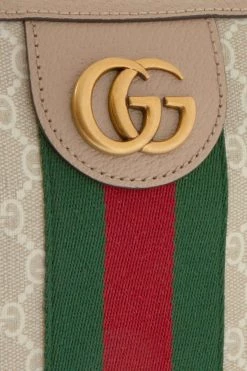 GUCCI Small Schultertasche Aus Beschichtetem Canvas Mit Webstreifen ,Beige -Offizielle GUCCI Website w920 q60 341