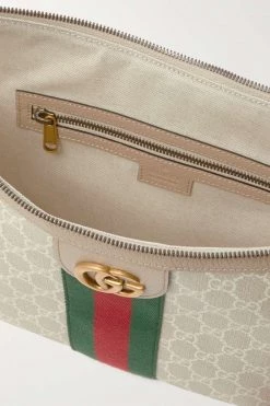 GUCCI Small Schultertasche Aus Beschichtetem Canvas Mit Webstreifen ,Beige -Offizielle GUCCI Website w920 q60 342