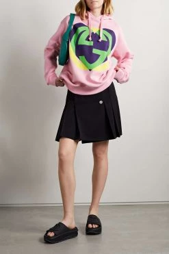 GUCCI Love Parade Hoodie Aus Baumwoll-Jersey Mit Print ,Pink -Offizielle GUCCI Website w920 q60 363