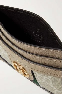 GUCCI Ophidia Bedrucktes Kartenetui Aus Beschichtetem Canvas Mit Besatz Aus Strukturiertem Leder ,Beige -Offizielle GUCCI Website w920 q60 411
