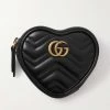 GUCCI GG Marmont 2.0 Münzbeutel Aus Gestepptem Leder ,Schwarz