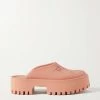 GUCCI Elea Mules Aus Perforiertem Gummi Mit Plateau ,Pfirsich
