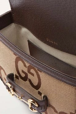 GUCCI Horsebit 1955 Jumbo GG Mini Schultertasche Aus Canvas Mit Jacquard-Muster Und Lederbesätzen ,Camel 11 GUCCI Horsebit 1955 Jumbo GG Mini Schultertasche Aus Canvas Mit Jacquard-Muster Und Lederbesätzen ,Camel -Offizielle GUCCI Website w920 q60 476