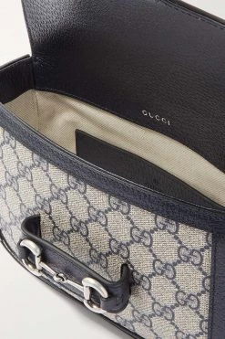 GUCCI Horsebit 1955 Mini Schultertasche Aus Beschichtetem Canvas Mit Print Und Lederbesätzen ,Mitternachtsblau -Offizielle GUCCI Website w920 q60 483