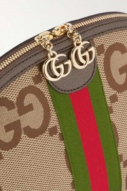 GUCCI Ophidia Kleine Schultertasche Aus Canvas Mit Jacquardmuster Und Besätzen Aus Strukturiertem Leder ,Camel -Offizielle GUCCI Website w920 q60 488