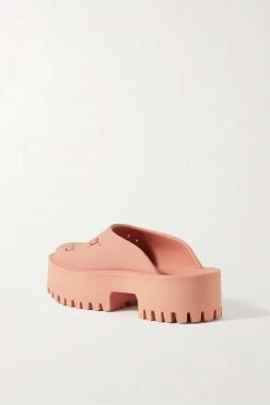 GUCCI Elea Mules Aus Perforiertem Gummi Mit Plateau ,Pfirsich -Offizielle GUCCI Website w920 q60 49