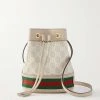 GUCCI Ophidia Mini Beuteltasche Aus Beschichtetem Canvas Mit Print Und Besatz Aus Strukturiertem Leder ,Beige