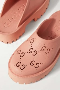 GUCCI Elea Mules Aus Perforiertem Gummi Mit Plateau ,Pfirsich -Offizielle GUCCI Website w920 q60 50
