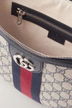 GUCCI Ophidia Bedruckte Schultertasche Aus Beschichtetem Canvas Mit Besätzen Aus Strukturiertem Leder ,Blau -Offizielle GUCCI Website w920 q60 514