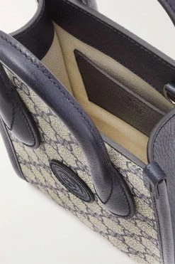 GUCCI GG Mini Tote Aus Beschichtetem Canvas Mit Print Und Lederbesätzen ,Blau -Offizielle GUCCI Website w920 q60 524