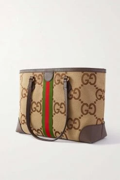 GUCCI Ophidia Jumbo GG Mittelgroße Tote Aus Canvas Mit Jacquard-Muster Und Lederbesätzen ,Camel -Offizielle GUCCI Website w920 q60 528