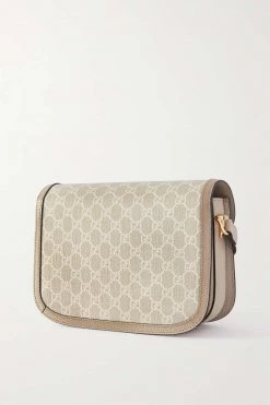 GUCCI Horsebit 1955 Schultertasche Aus Bedrucktem Beschichtetem Canvas Mit Lederbesätzen ,Neutral -Offizielle GUCCI Website w920 q60 534