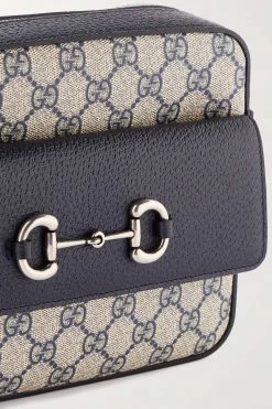GUCCI Horsebit 1955 Kleine Schultertasche Aus Canvas Mit Lederbesätzen ,Mitternachtsblau -Offizielle GUCCI Website w920 q60 541