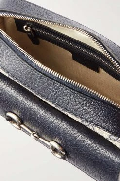 GUCCI Horsebit 1955 Kleine Schultertasche Aus Canvas Mit Lederbesätzen ,Mitternachtsblau -Offizielle GUCCI Website w920 q60 542