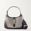 GUCCI Jackie 1961 Kleine Schultertasche Aus Bedrucktem Beschichtetem Canvas Mit Lederbesätzen ,Blau