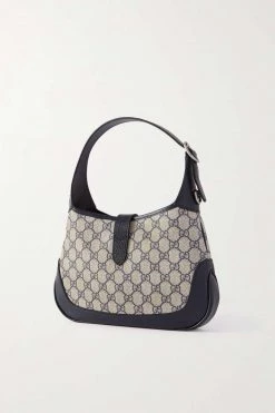 GUCCI Jackie 1961 Kleine Schultertasche Aus Bedrucktem Beschichtetem Canvas Mit Lederbesätzen ,Blau -Offizielle GUCCI Website w920 q60 545