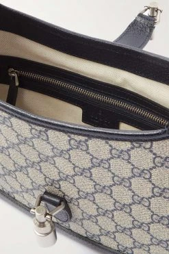 GUCCI Jackie 1961 Kleine Schultertasche Aus Bedrucktem Beschichtetem Canvas Mit Lederbesätzen ,Blau -Offizielle GUCCI Website w920 q60 547