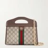 GUCCI Ophidia Kleine Tote Aus Beschichtetem Canvas Mit Print Und Lederbesätzen ,Beige