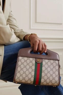 GUCCI Ophidia Kleine Tote Aus Beschichtetem Canvas Mit Print Und Lederbesätzen ,Beige -Offizielle GUCCI Website w920 q60 556