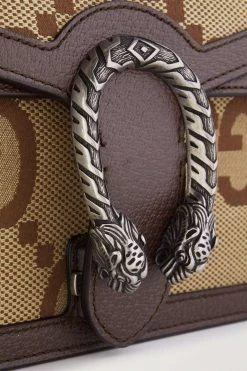 GUCCI Dionysus Jumbo GG Schultertasche Aus Canvas Mit Jacquard-Muster Und Lederbesätzen ,Braun -Offizielle GUCCI Website w920 q60 566