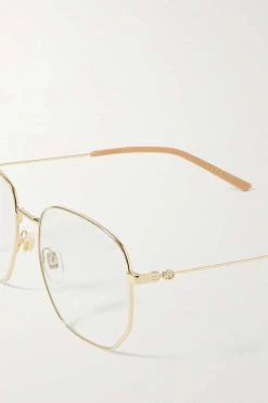 GUCCI EYEWEAR Goldfarbene Brille Mit Sechseckigem Rahmen ,Schwarz 8 GUCCI EYEWEAR Goldfarbene Brille Mit Sechseckigem Rahmen ,Schwarz -Offizielle GUCCI Website w920 q60 609
