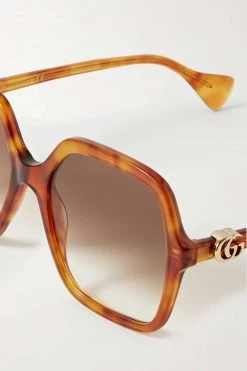 GUCCI EYEWEAR Oversized-Sonnenbrille Mit Eckigem Rahmen Aus Azetat In Hornoptik ,Braun -Offizielle GUCCI Website w920 q60 628