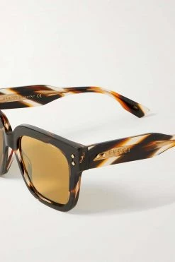 GUCCI EYEWEAR Nouvelle Vague Sonnenbrille Mit Eckigem Rahmen Aus Azetat In Hornoptik -Offizielle GUCCI Website w920 q60 633