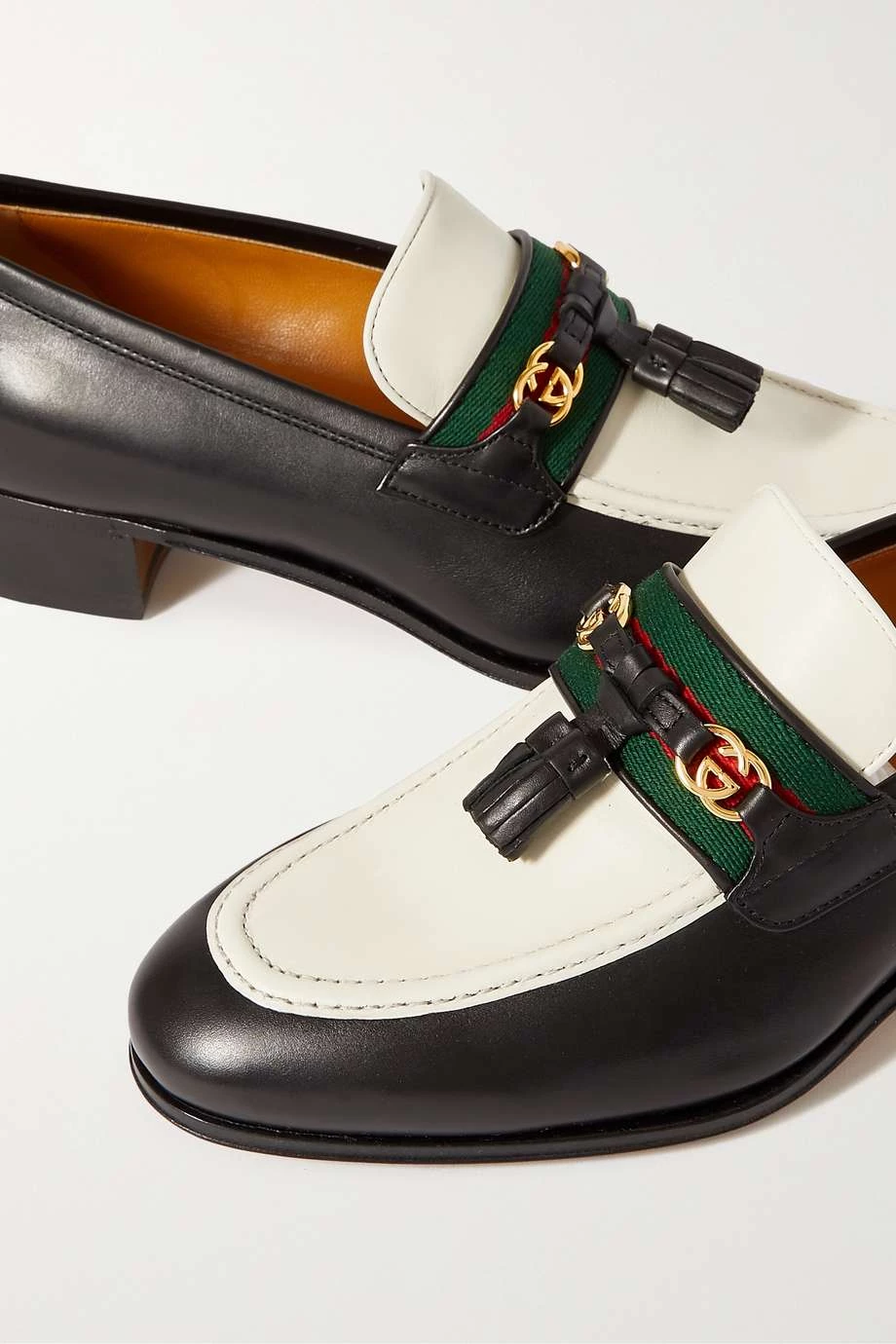 GUCCI Paride Loafers Aus Zweifarbigem Leder Mit Troddel ,Schwarz 4 GUCCI Paride Loafers Aus Zweifarbigem Leder Mit Troddel ,Schwarz – Bild 4