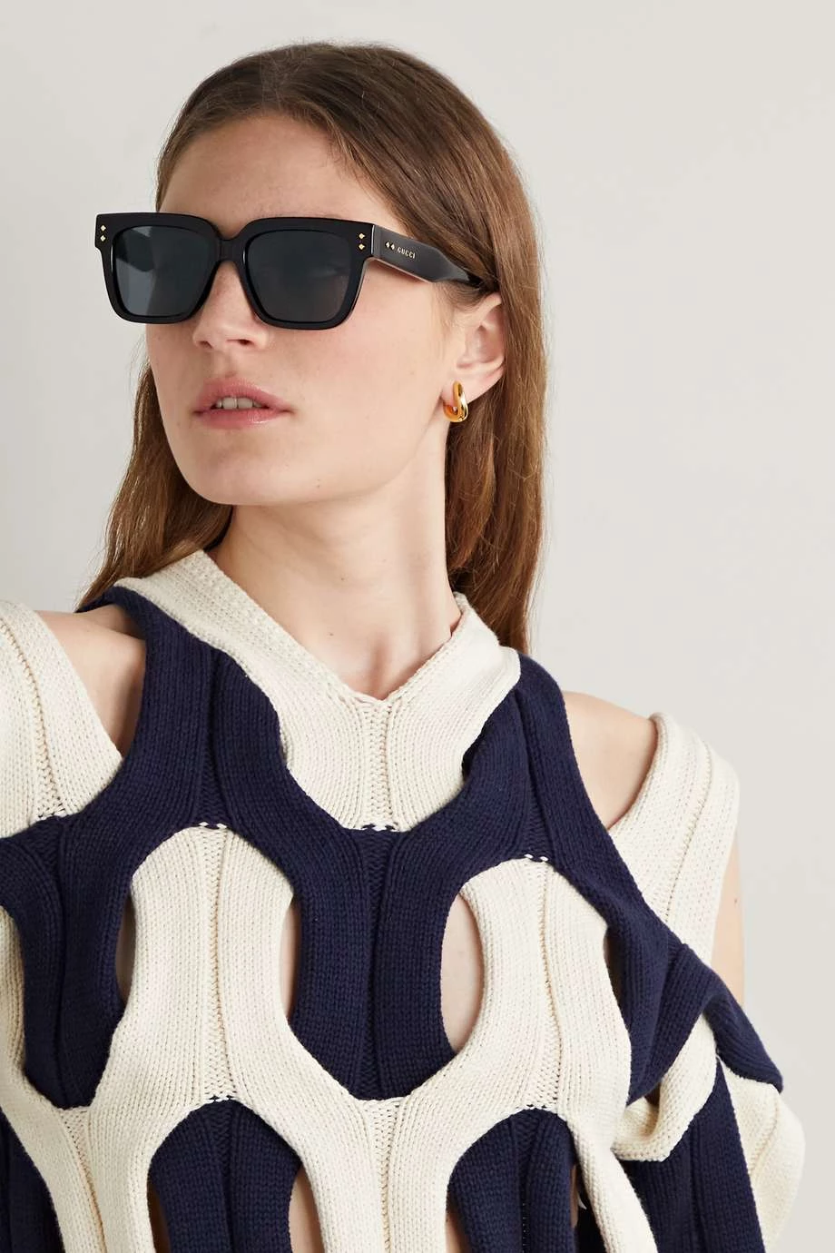 GUCCI EYEWEAR Nouvelle Vague Sonnenbrille Mit Eckigem Rahmen Aus Azetat ,Schwarz 2 GUCCI EYEWEAR Nouvelle Vague Sonnenbrille Mit Eckigem Rahmen Aus Azetat ,Schwarz – Bild 2