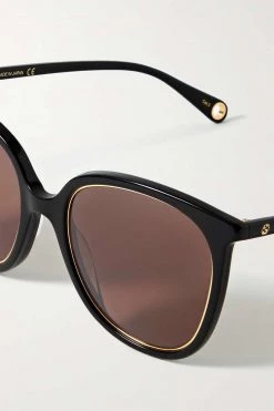 GUCCI EYEWEAR Sonnenbrille Mit Cat-Eye-Rahmen Aus Azetat Mit Goldfarbenen Details ,Schwarz -Offizielle GUCCI Website w920 q60 652