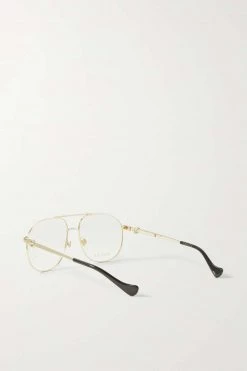 GUCCI EYEWEAR Goldfarbene Oversized-Pilotenbrille Mit Azetat -Offizielle GUCCI Website w920 q60 661