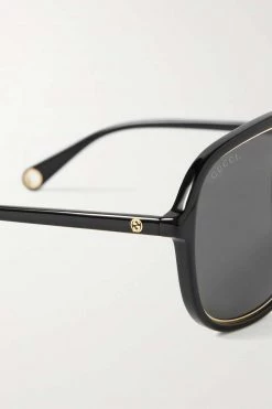 GUCCI EYEWEAR Oversized-Pilotensonnenbrille Aus Azetat Mit Goldfarbenen Details ,Schwarz 8 GUCCI EYEWEAR Oversized-Pilotensonnenbrille Aus Azetat Mit Goldfarbenen Details ,Schwarz -Offizielle GUCCI Website w920 q60 667