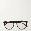 GUCCI EYEWEAR Brille Mit Rundem Rahmen Aus Azetat In Hornoptik ,Schwarz