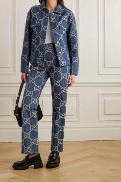 GUCCI Jumbo GG Jacke Aus Denim Mit Jacquard-Muster ,Blau -Offizielle GUCCI Website w920 q60 679
