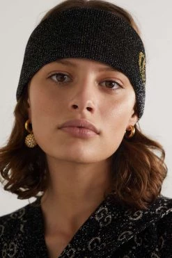 GUCCI Metallic-Stirnband Aus Jacquard-Strick ,Blau -Offizielle GUCCI Website w920 q60 688