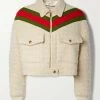 GUCCI Gestreifte Jacke Aus Bouclé Aus Einer Wollmischung ,Beige