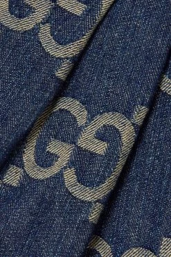 GUCCI Jumbo GG Shorts Aus Denim-Jacquard Mit Falten Und Lederbesätzen ,Blau 10 GUCCI Jumbo GG Shorts Aus Denim-Jacquard Mit Falten Und Lederbesätzen ,Blau -Offizielle GUCCI Website w920 q60 722
