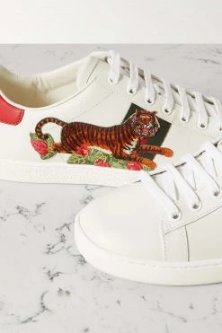 GUCCI Ace Sneakers Aus Leder Mit Webstreifen Und Applikation ,Weiß -Offizielle GUCCI Website w920 q60 732