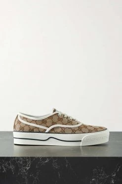 GUCCI Tennis 1977 Sneakers Aus Canvas Mit Logomuster ,Beige