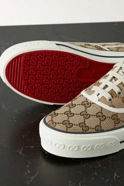 GUCCI Tennis 1977 Sneakers Aus Canvas Mit Logomuster ,Beige -Offizielle GUCCI Website w920 q60 768
