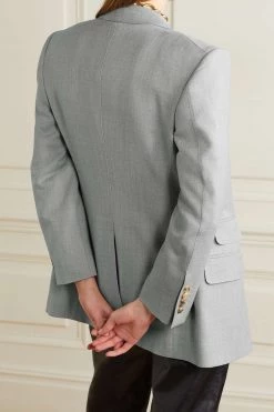 GUCCI Aria Doppelreihiger Blazer Aus Wolle ,Hellgrau -Offizielle GUCCI Website w920 q60 772