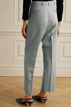 GUCCI Aria Hose Mit Geradem Bein Aus Grain De Poudre Aus Wolle ,Grau -Offizielle GUCCI Website w920 q60 787