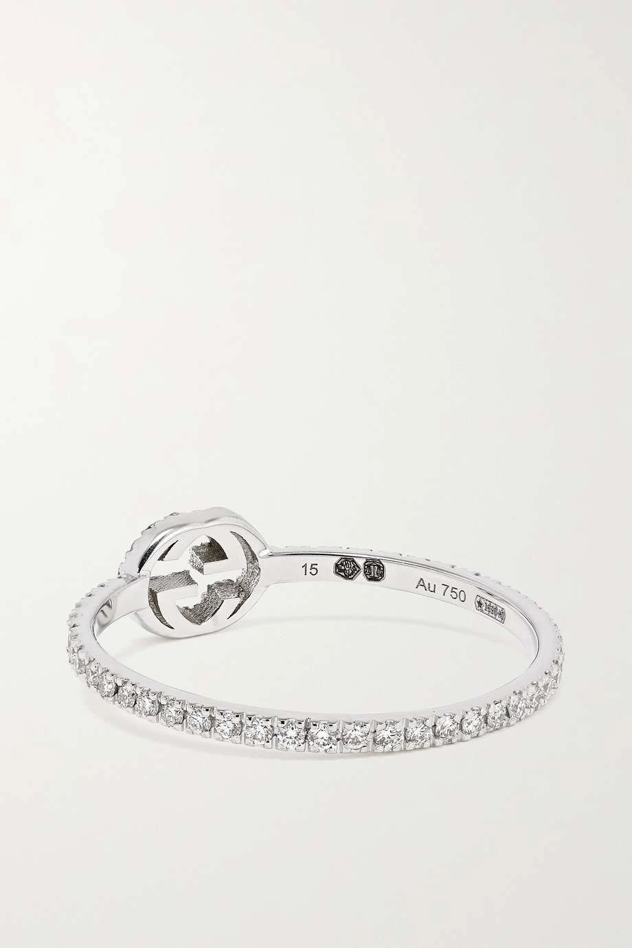 GUCCI Ring Aus 18 Karat Weißgold Mit Diamanten 3 GUCCI Ring Aus 18 Karat Weißgold Mit Diamanten – Bild 3