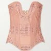 GUCCI Aria Trägerloses Bustier Aus Seiden-Faille Mit Kristallen ,Pink
