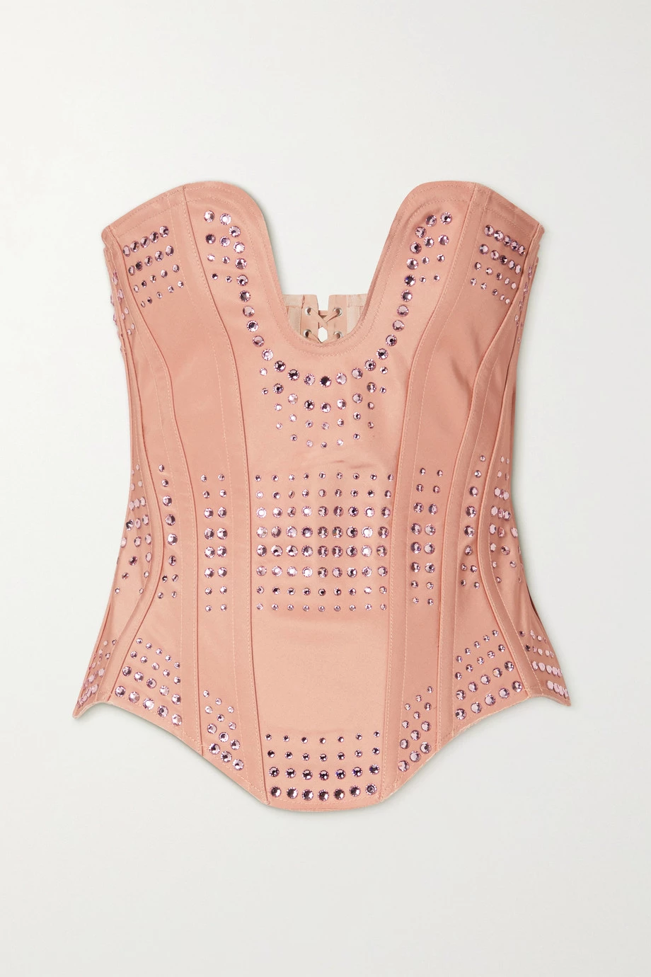GUCCI Aria Trägerloses Bustier Aus Seiden-Faille Mit Kristallen ,Pink 1 GUCCI Aria Trägerloses Bustier Aus Seiden-Faille Mit Kristallen ,Pink