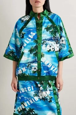 GUCCI Love Parade Bomberjacke Aus Bedrucktem Baumwoll-Canvas Mit Satin-Besätzen ,Türkis 8 GUCCI Love Parade Bomberjacke Aus Bedrucktem Baumwoll-Canvas Mit Satin-Besätzen ,Türkis -Offizielle GUCCI Website w920 q60 82