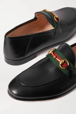 GUCCI Brixton Loafers Aus Leder Mit Webband, Horsebit-Detail Und Einklappbarer Fersenpartie ,Schwarz -Offizielle GUCCI Website w920 q60 839