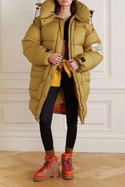 GUCCI + The North Face Daunenmantel Aus Gestepptem Ripstop Mit Kapuze ,Grün -Offizielle GUCCI Website w920 q60 855