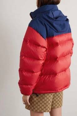 GUCCI + The North Face Daunenjacke Aus Gestepptem Shell Mit Kapuze Und Stickerei ,Rot -Offizielle GUCCI Website w920 q60 859